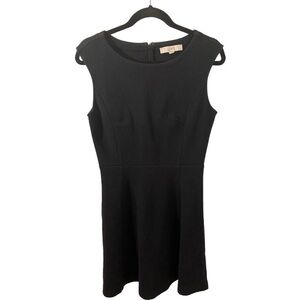 LOFT sleeveless dress. Size 4. Zipper back. Black. Cap sleeves round neck.